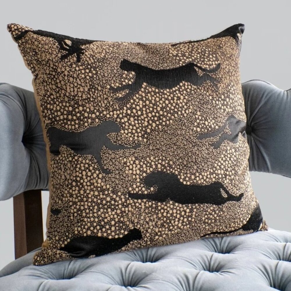 Brand New D.V.KAP Home Jaglion-Ebony 20"X20" Abstract Throw Pillow Cover